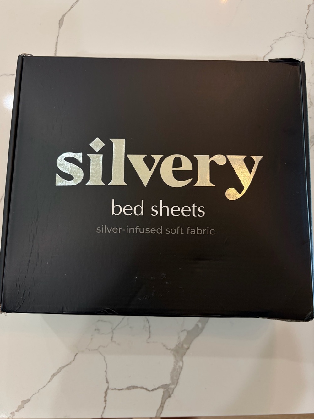 Silvery Split King Bed Sheet Set Cool Gray Silver Infused Anti Bacterial